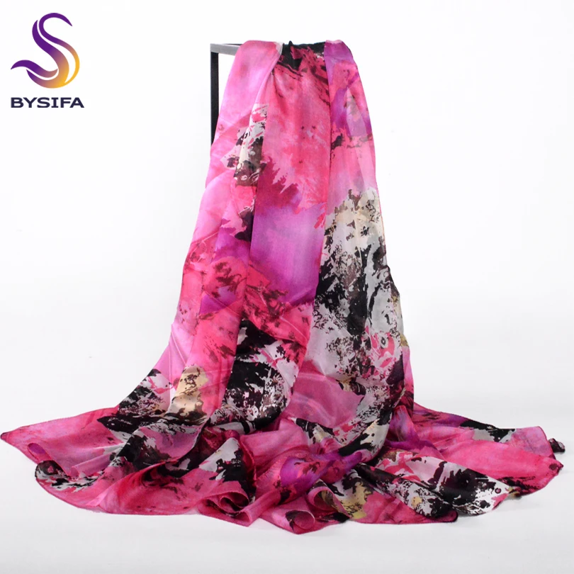 [BYSIFA] зимние женские длинные шарфы обертывания новинка брендовые аксессуары
