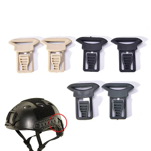 

2 Pcs Goggle Swivel Clips Set For Helmet Side Rails Airsoft Tactical Helmets Accessory Helmet Plastic Side Mount