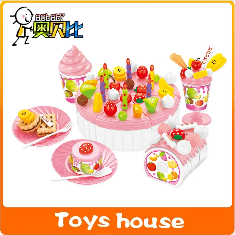 DIY Кекс Торт Ко Дню Рождения Детей Играть Дома Игрушки Кухня дома игрушки детские