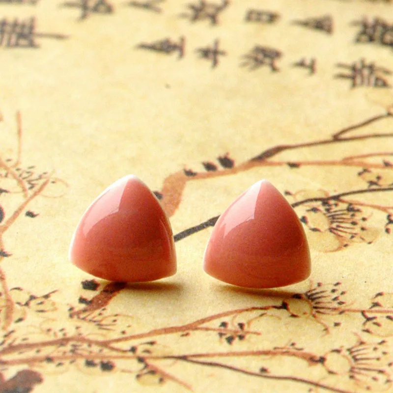 Керамические серьги треугольная серьга гвоздик для женщин и мужчин фарфор уха