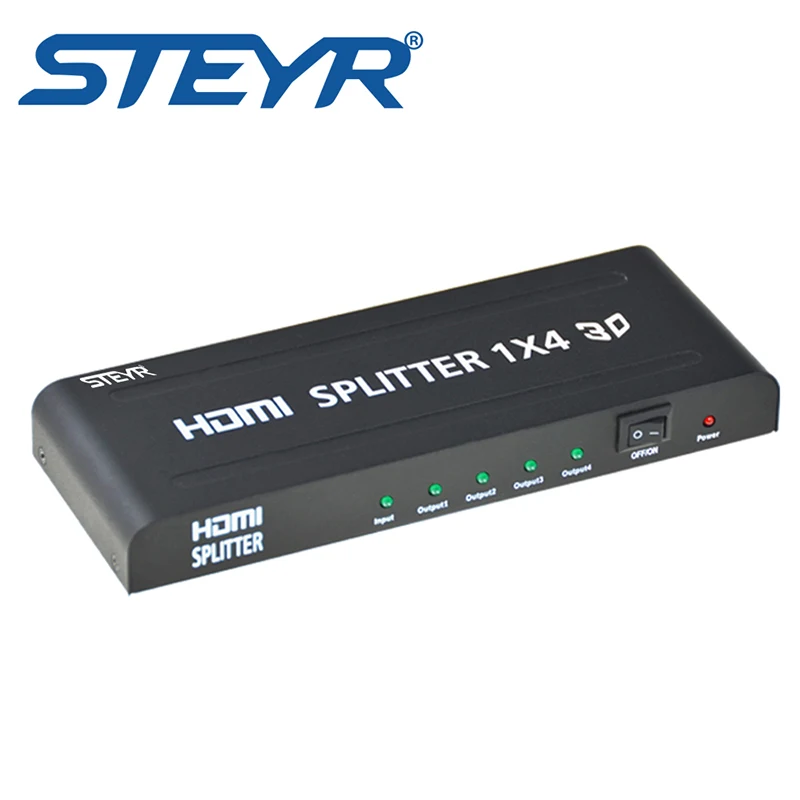 STEYR HDMI Splitter1x4 Ultra HD 4K/2K 1 вход 4 выхода Full HD1080P Поддержка 3D CEC для TV PS3/4 DVD Blu Ray BOX|Кабели