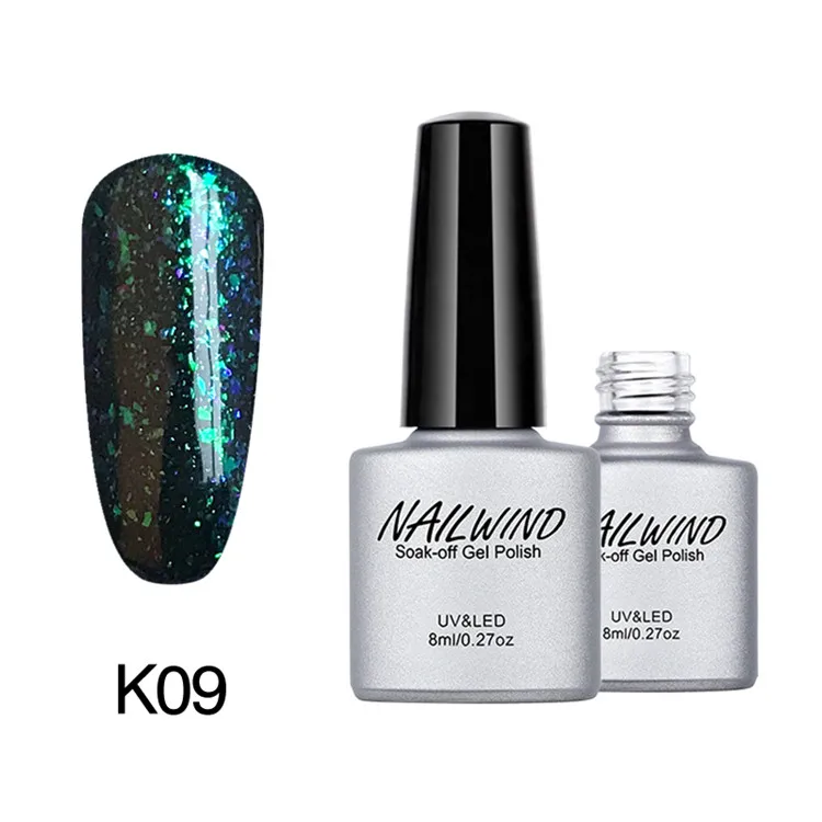 NAILWIND 8 мл Блестящий Galaxy Гель-лак для ногтей верхнее Базовое покрытие необходимое для нейл-арта Полупостоянный УФ гель-блеск лак - Цвет: 09