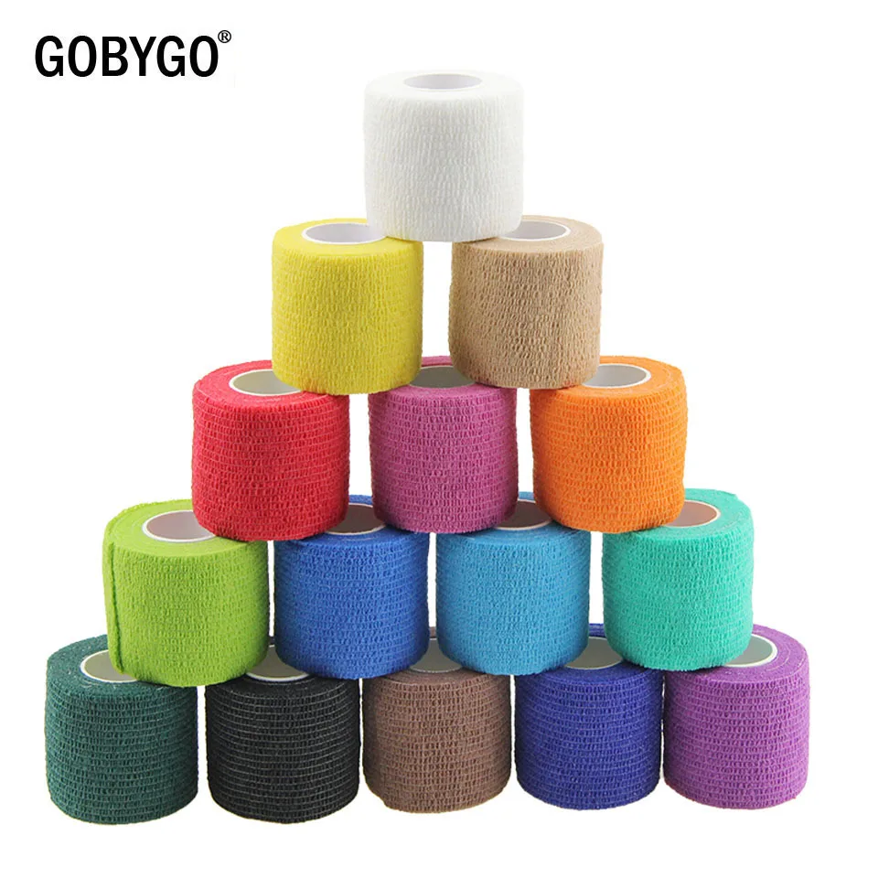 Самоклеящаяся эластичная бандажная лента GOBYGO 5 см * 450 из нетканого материала