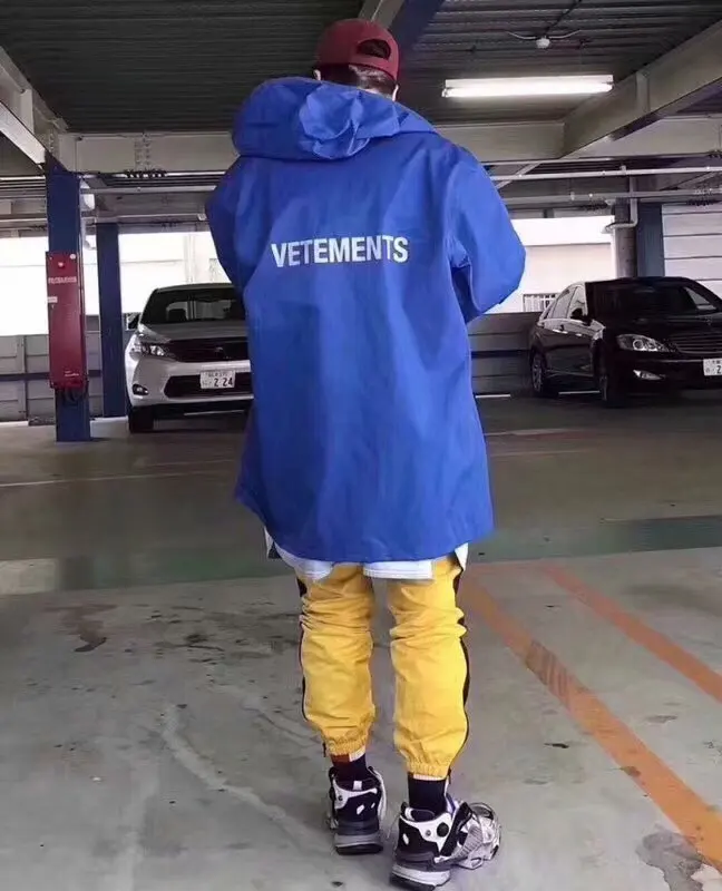 2018 новейший Топ в стиле хип-хоп kanye west Vetements один размер ветровка на молнии