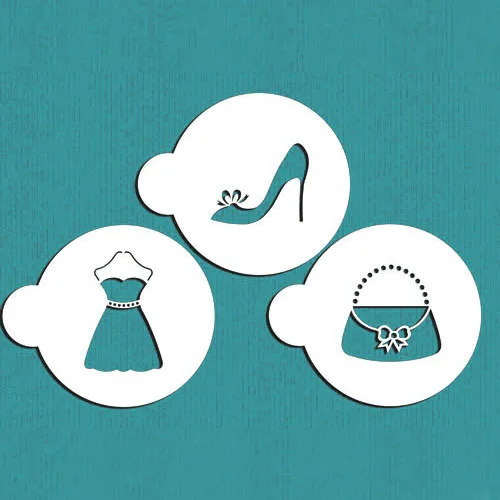 Сумка и платье модный трафарет для выпечки набор украшения торта мастики