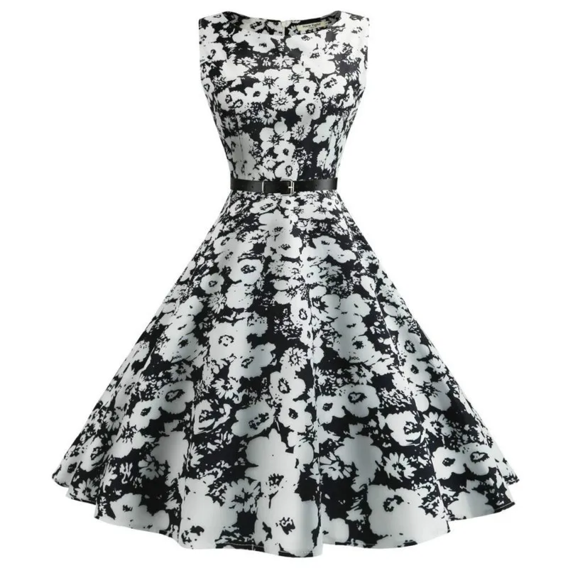 Женское платье в стиле ретро Винтаж 1950s 60 рокабилли цветочный качели летние