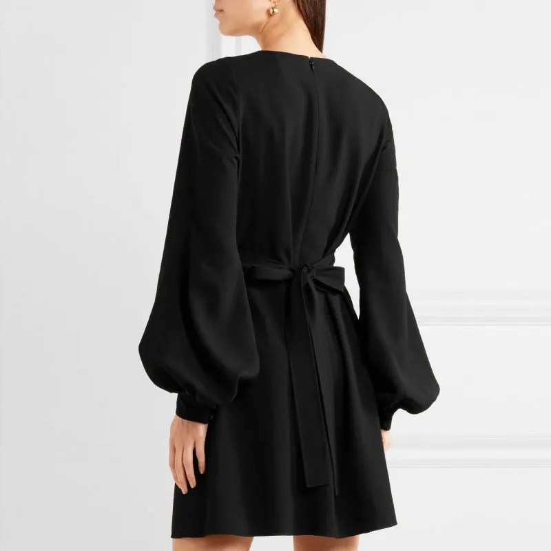 Фонари рукавом негабаритных Для женщин Платья для с Пояса Молния сзади Онлайн