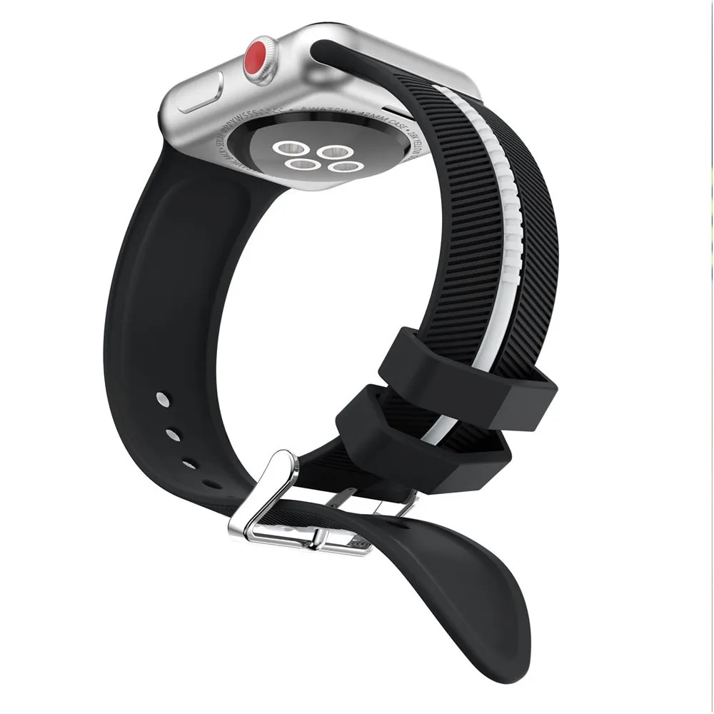 Ремешок для часов Apple Watch 4 3 2 1 38 мм 42 44 40 силиконовый спортивный смарт браслет iWatch