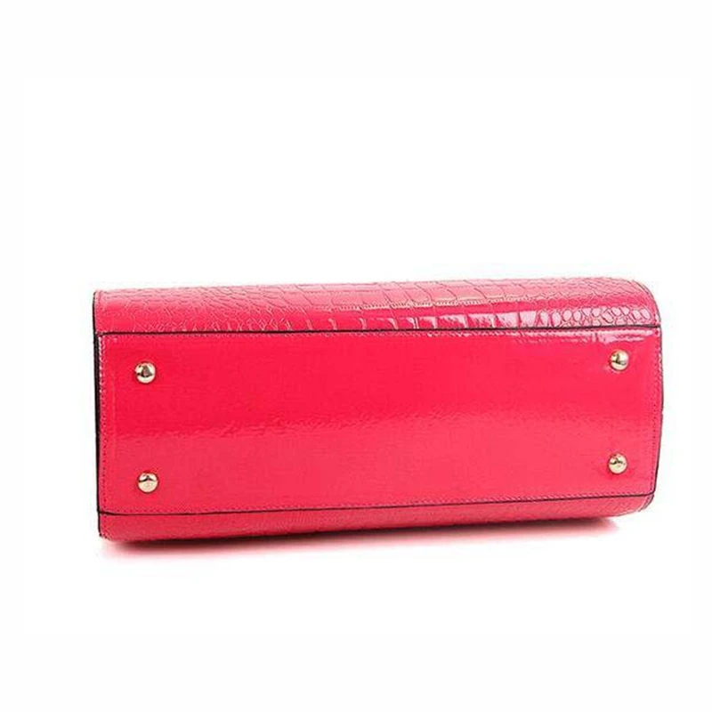 

2020 Top-handle Bags For Women Patent Crocodile Women Shoulder Bag Female Bag Women Leather Handbags bolsa feminina X401