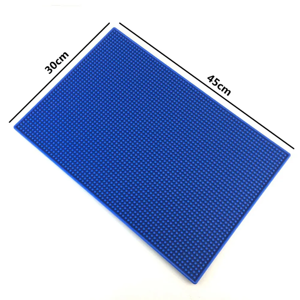 blue 30cmx45cm Нескользящий Резиновый коврик для бара, стеклянный поддон для пивных напитков, для бара, сервисный коврик PAK55 - Цвет: blue 30cmx45cm