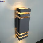 Уличный светодиодный настенный светильник IWHD, наружная настенная лампа для двора, крыльца, сада, водонепроницаемая наружная лампа IP65