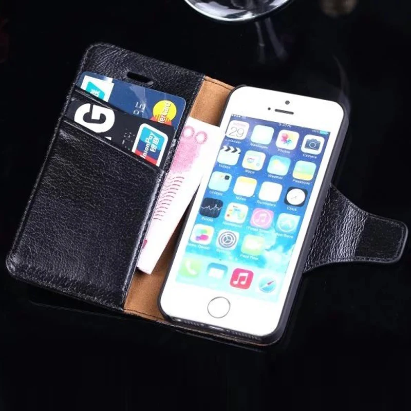 Usmile Kickstand Чехол для iphone SE Як Подлинная Кошелек Кожаный APPLE 5 5S| |