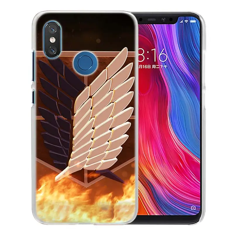 09 Для Xiao mi Red mi Note 7 Go 6 6A Pro S2 5 Plus 4X mi Play 8 lite A2 A1 Прозрачный жесткий пластиковый чехол с изображением японского аниме атака на Титанов - Цвет: 09