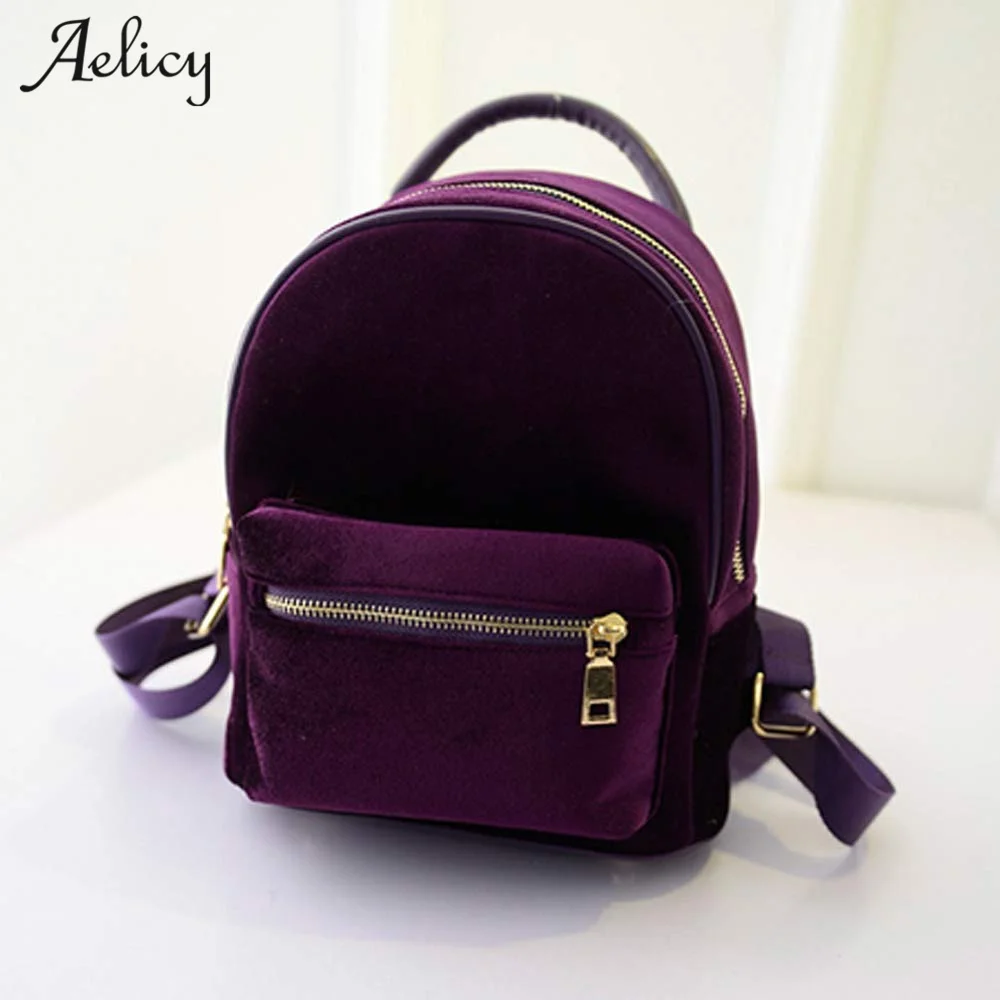 Aelicy бархатный небольшой рюкзак 2020 новый дизайн корейский модный школьный