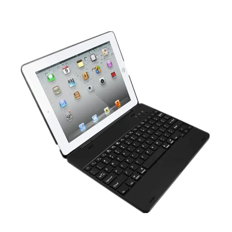 Black Высококачественный чехол с Bluetooth клавиатурой для iPad 2/3/4, дизайнерский защитный чехол для ноутбука, для iPad 4, 3, 2, откидная подставка, роскошный умный чехол - Цвет: Black