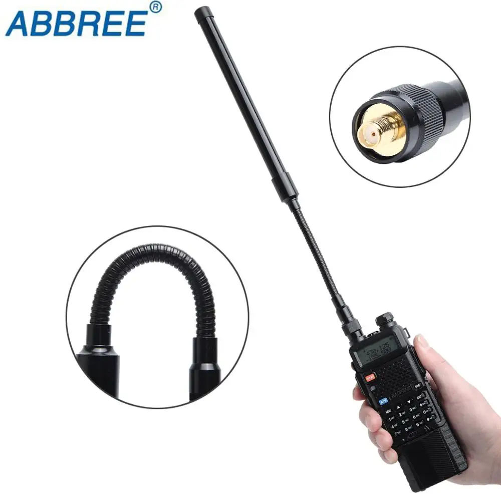 ABBREE AR 148 S Женская Двухдиапазонная Складная тактическая антенна для