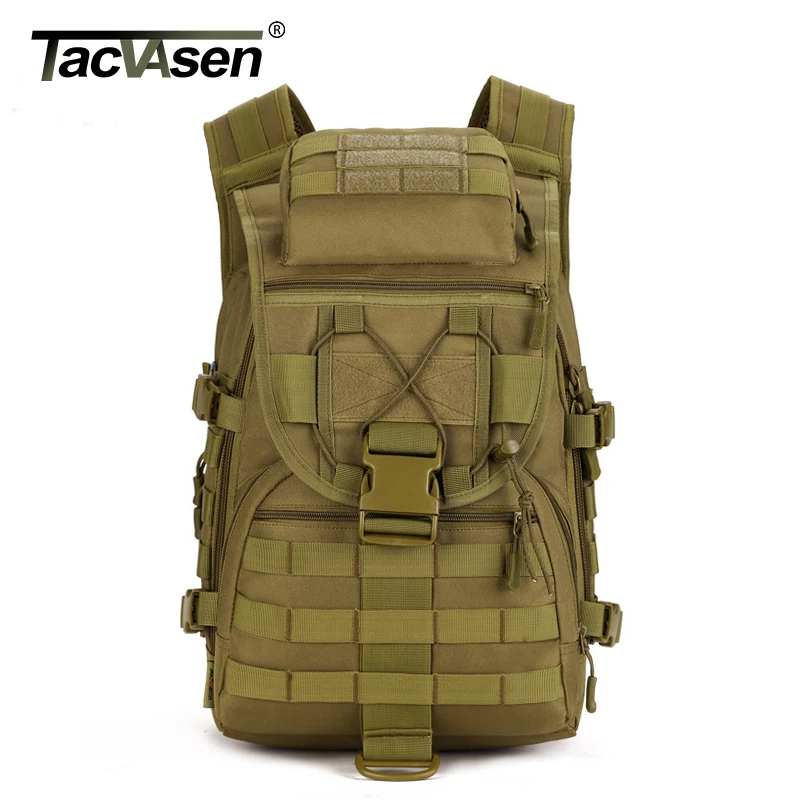 TACVASEN, мужской военный рюкзак, камуфляжные сумки для ноутбука, водонепроницаемый рюкзак для путешествий, 40 л, армейский солдат, боевой ранец, TD-SHZ-010