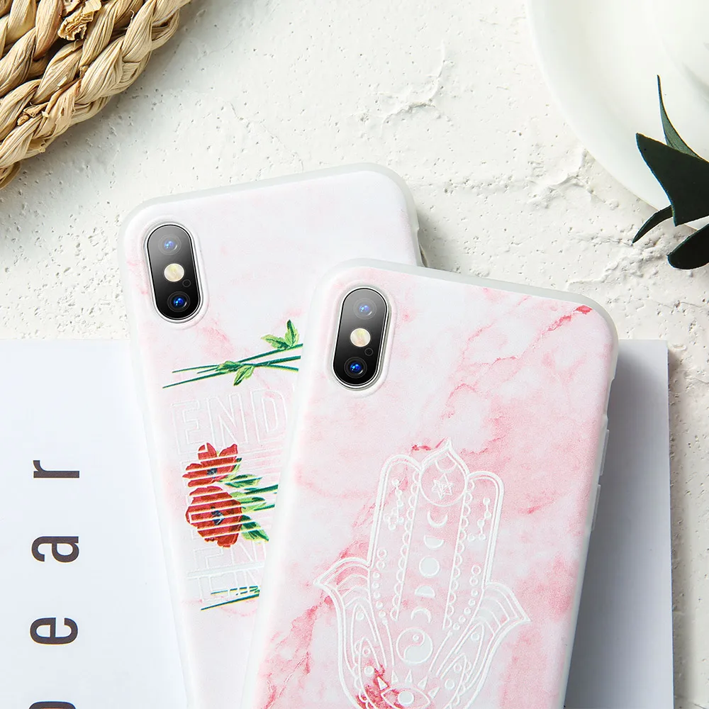 KISSCASE брендовый дизайн мраморный Мягкий силиконовый чехол для iPhone 7 8 6 6s Plus 3D Emboss X XS