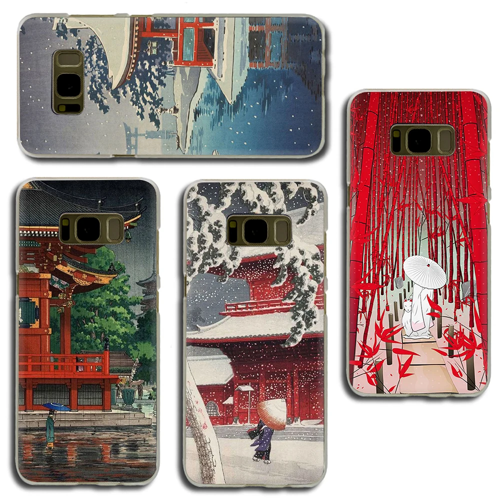Жесткий чехол Ukiyo e в японском стиле для телефона Samsung Galaxy S6 7 Edge S8 9 Plus S10 E note 8 M10 20