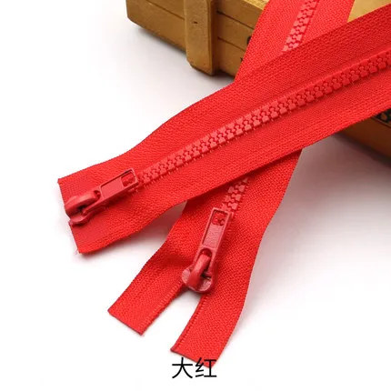 Red 5# разъемная застежка-молния с двойными концами застежкой-молнией застежка-молния смолаы Meete открытого конца 60/70/80/120/150/200 см набор «сделай сам» для спальные мешки диван одежды палатка прошитая вручную - Цвет: Red