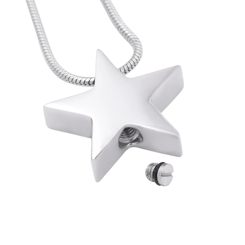 Ожерелье для кремации золы полированная нержавеющая сталь 316L пустые