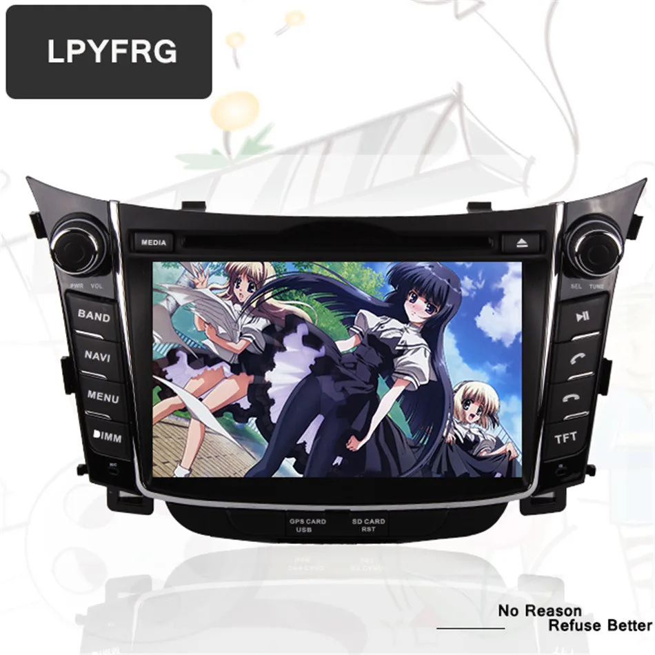 Octa Core android 10 0 автомобильный dvd gps плеер 1024*600 для HYUNDAI i30 2011 2012 2013 навигация