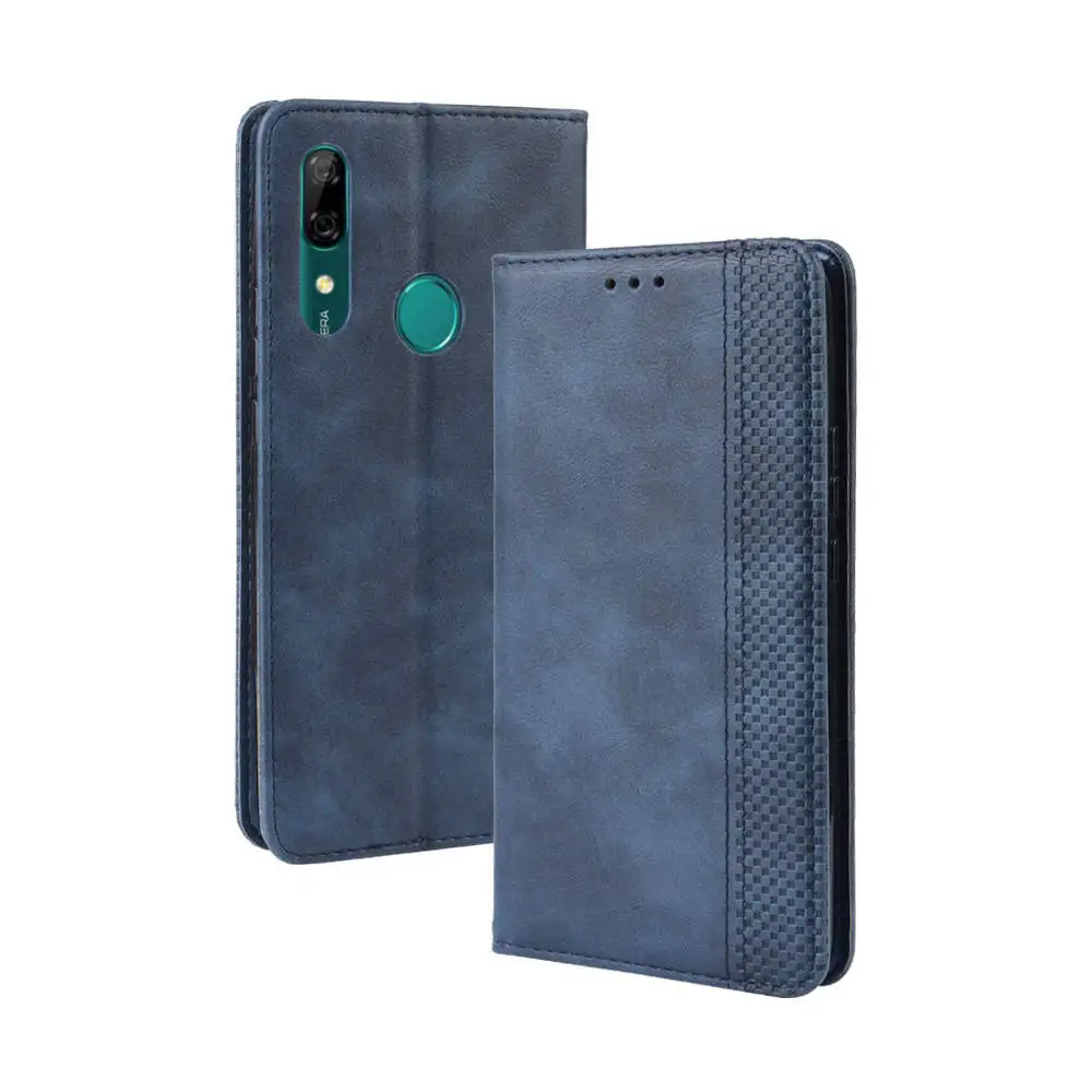 Роскошный чехол p smart z fone для Huawei P Smart Z Ретро Чехол из искусственной кожи с