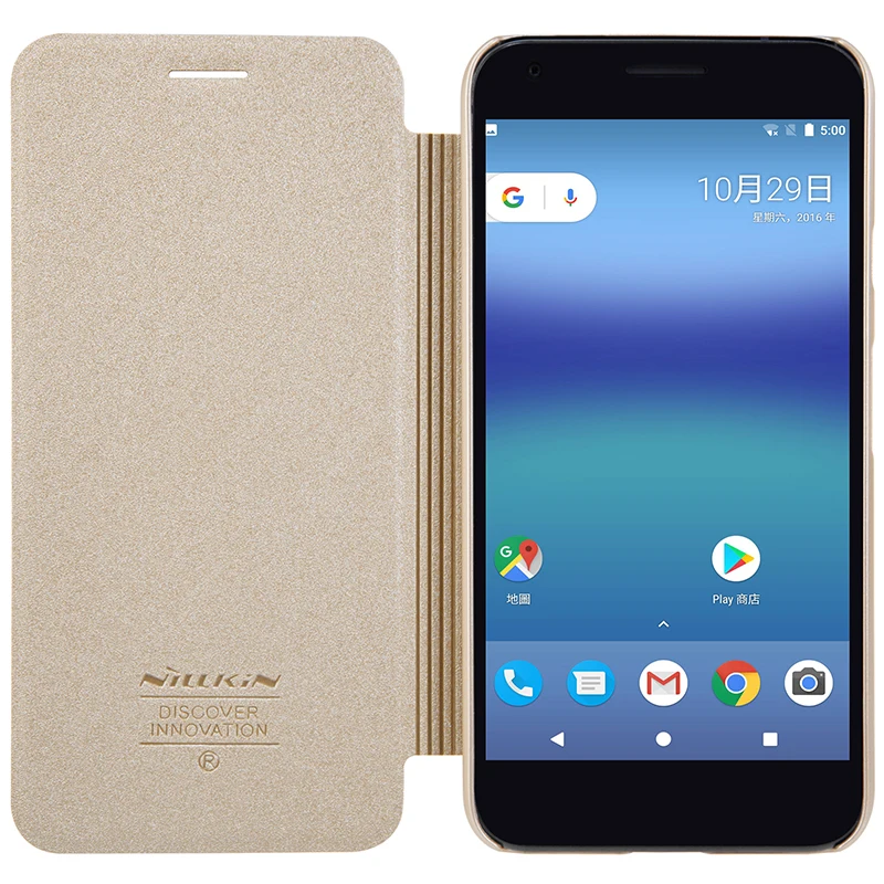Чехол NILLKIN для google pixel xl блестящий флип чехол из искусственной кожи умный с