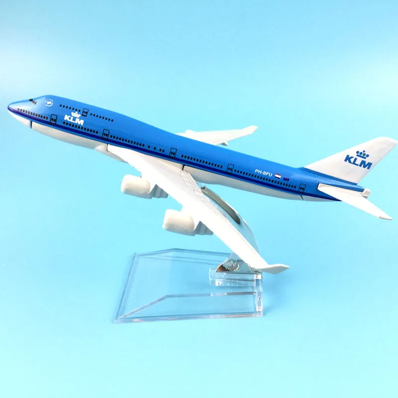 Бесплатная доставка 16 см 747 KLM модель самолета из металлического сплава