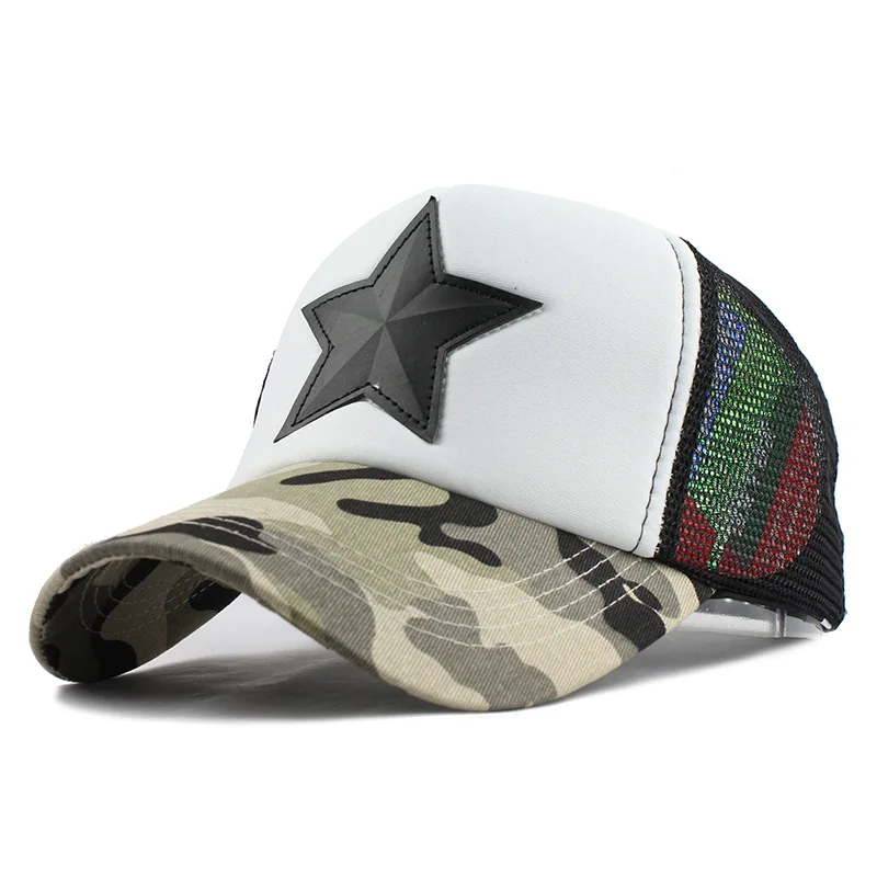 Laurashow камуфляж сетки бейсбольная кепки swag snapback пустынный камуфляж шляпы для мужчин и женщин, мужский Простый кожаный Кепки в стиле "хип-хоп" Молитва Богу Кепки женщин gorra - Цвет: White