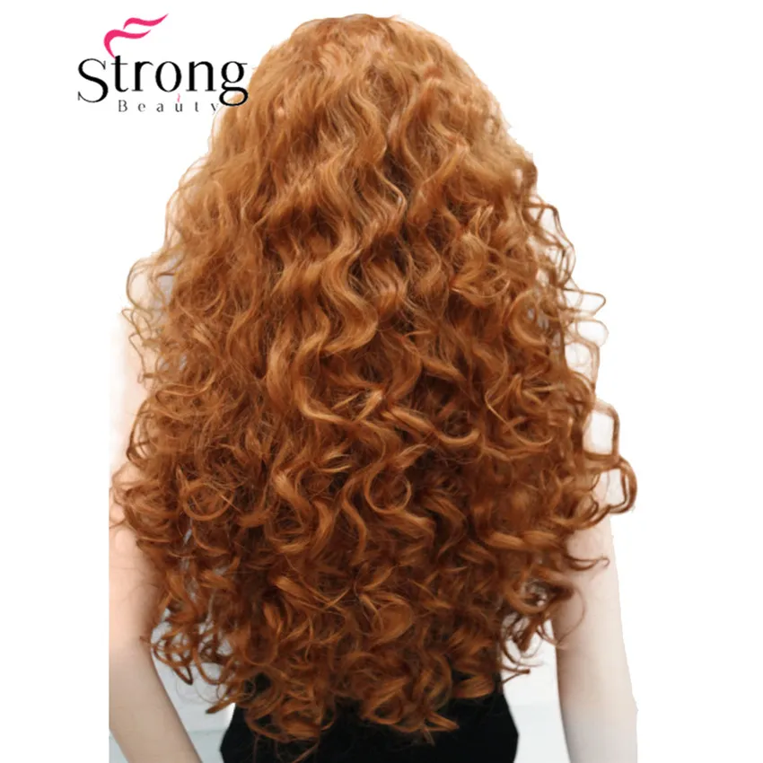 StrongBeauty толстые длинные Слои кудри без части полный синтетический парик женские парики выбор цвета