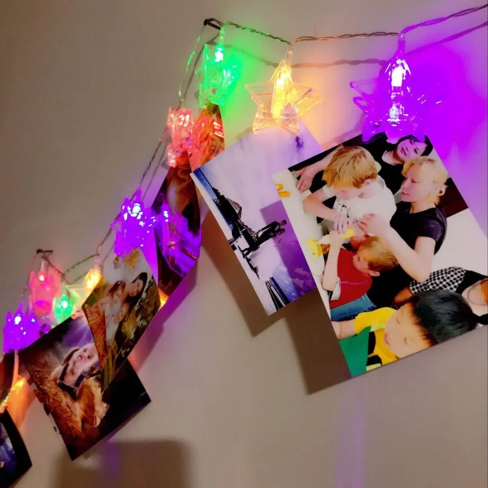 4m LED String Light with Photo Clip Holder 40 Fairy Lights Indoor Outdoor Decor for Home Party Wedding | Освещение
