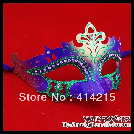 Бесплатная доставка оптовая продажа Маскарадная маска Mardi Gras цвета бриллиантов