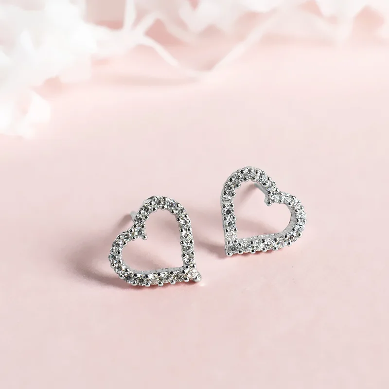 LOVE Heart 925 пробы серебряные серьги для женщин INS серебро ювелирные изделия шпильки