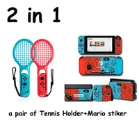 for nintendos switch ns tennis aces game player for nintend switch joy con abs tennis racket handle holder with 2 game stickers