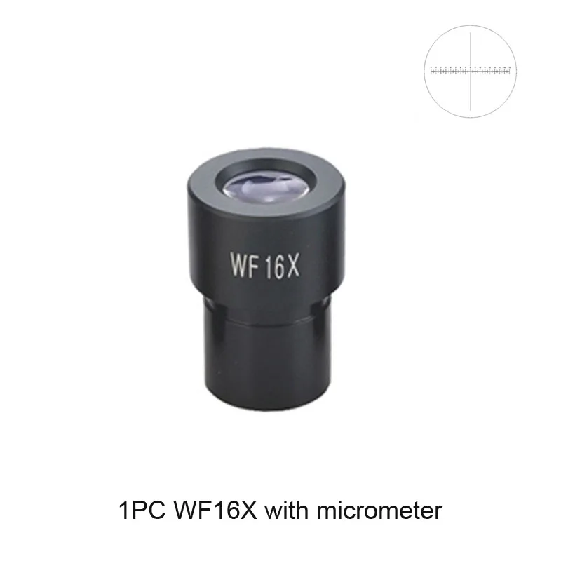 Окуляр биологического микроскопа WF5X WF10X WF15X WF16X WF20X WF25X Микроскоп Объектив Аксессуары широкоугольный объектив Монокуляр - Цвет: WF16X with Reticle