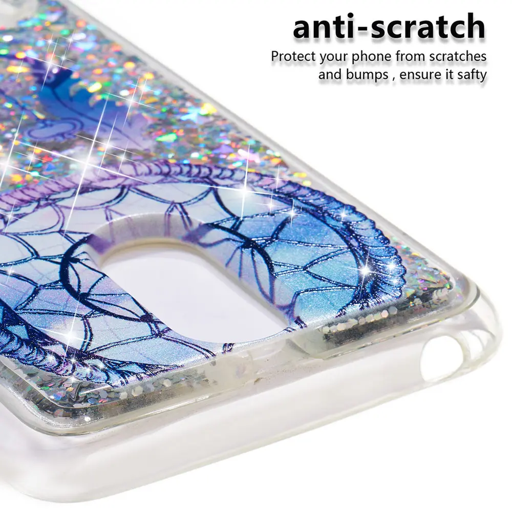 Quicksand Case For LG K8 2017 Dynamic Liquid Glitter Stars Phone Cover Shell LGK8 X240 LGX240 LG-x240 X240H X240F X240DSF 8 k |