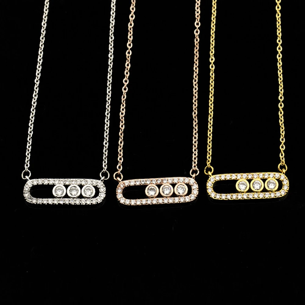 Ожерелье с подвеской из искусственных кристаллов и бусин для женщин Изящные