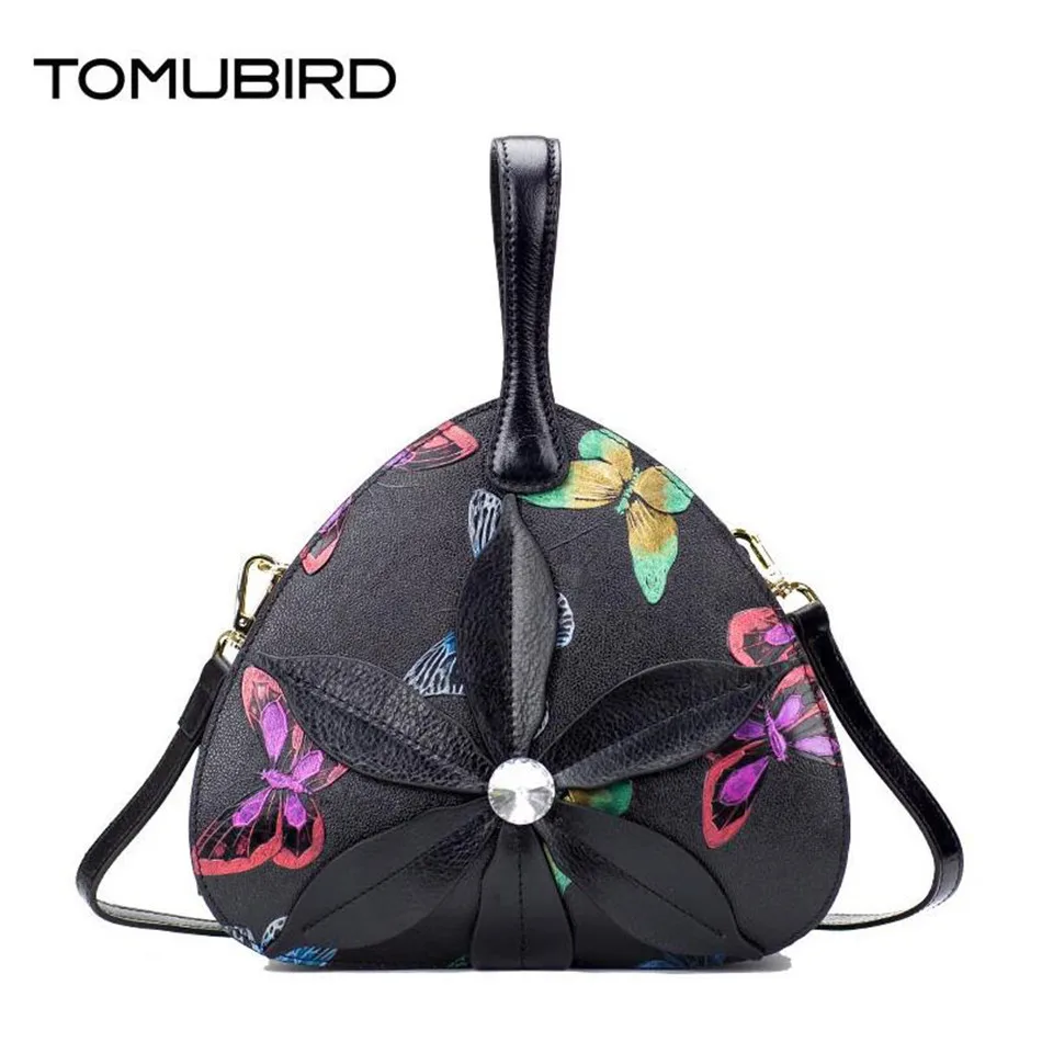 Tomubird топ-ручка сумки Для женщин главное натуральная кожа s на ремне модные цветы