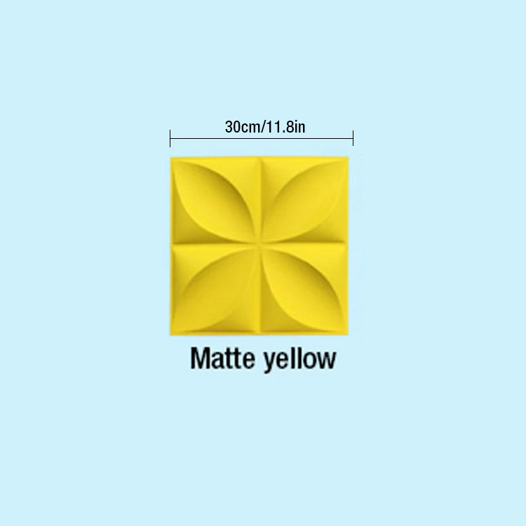 Matte yellow 3D пластиковые формы для 3D плитки панели s плесень штукатурка стены камень стены искусства Декор ABS пластиковые формы 3D стены панели наклейки потолочные панели - Цвет: Matte yellow