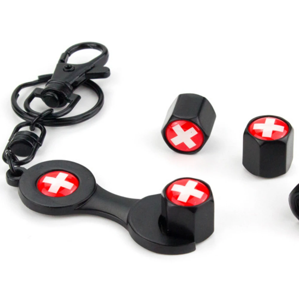 Аксессуары для автомобилей грузовиков 4 шт. колпачки клапанов 1 гаечный ключ с