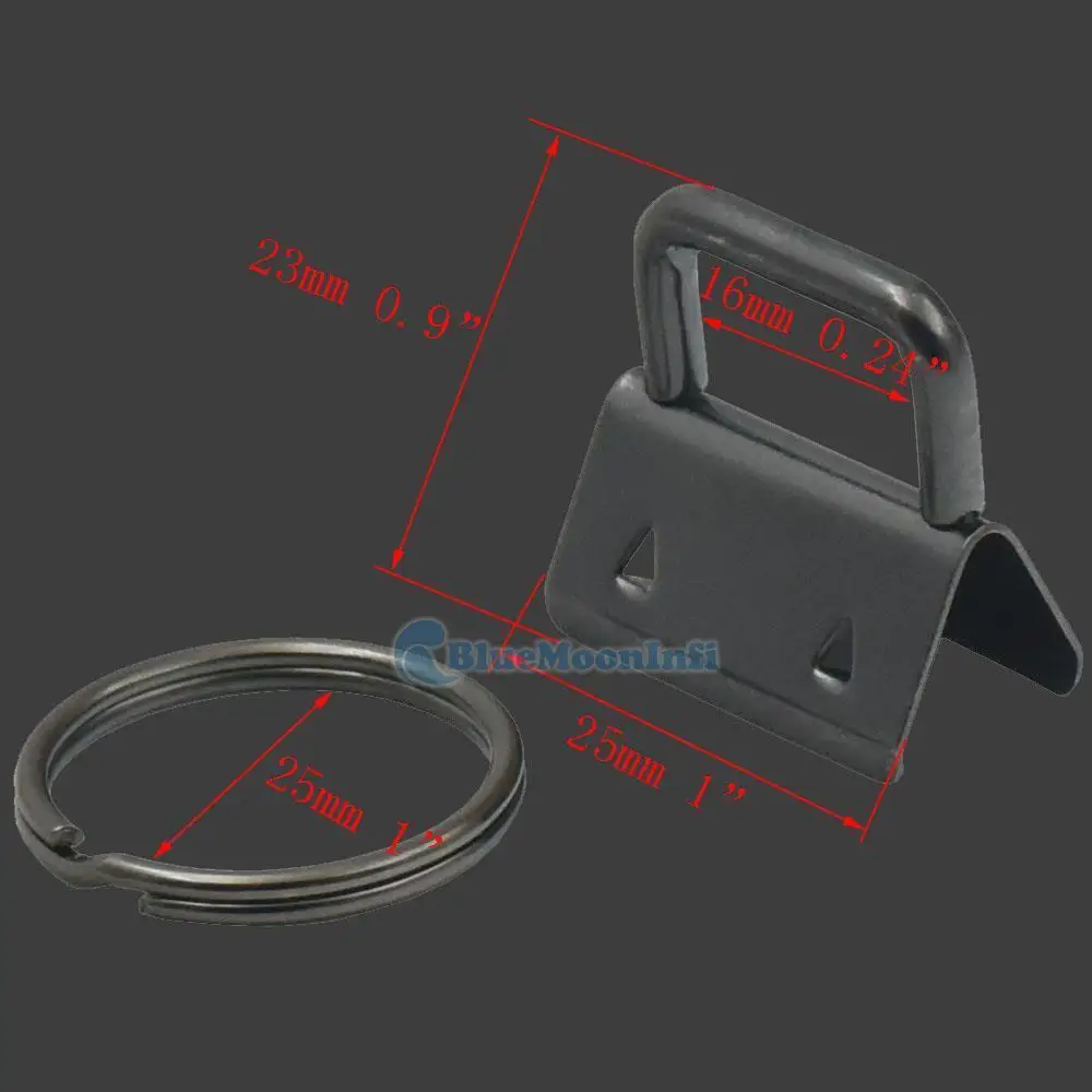 Брелок для ключей из хлопка комплект 20 наборов 25 мм 32 с разрезом и кольцом