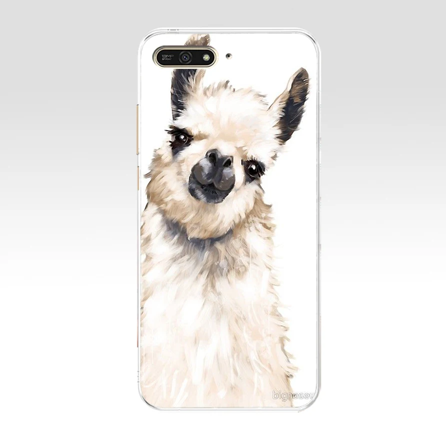 126AQ Alpacas Animal Soft Silicone Tpu Cover Case for huawei Honor 7a pro 7x play 5.45 5.7 inch case | Мобильные телефоны и