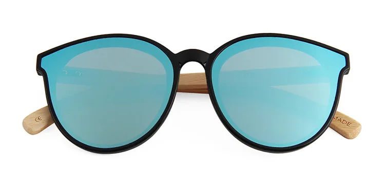 MC4 blue lense BerWer деревянные солнцезащитные очки бамбуковые солнцезащитные очки винтажные деревянные очки - Цвет линз: MC4 blue lense