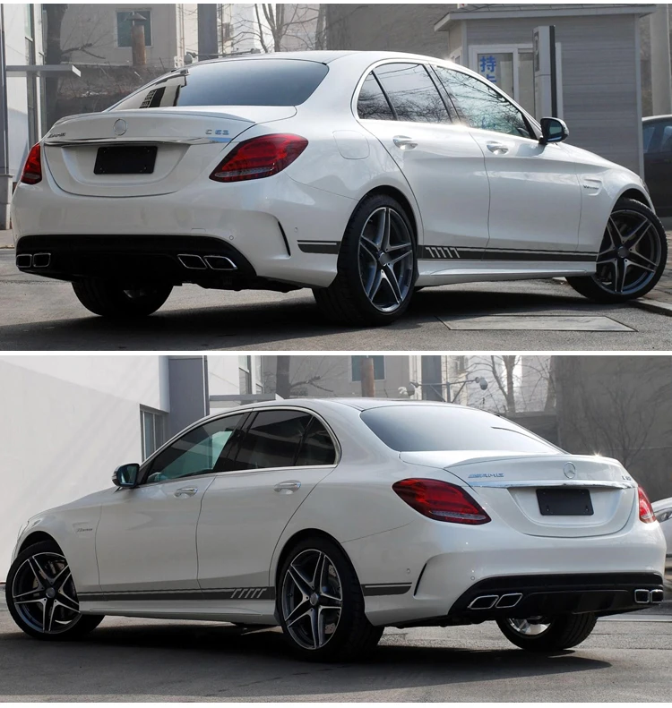 Издание 507 гонки боковой двери юбка в полоску Стикеры для Mercedes Benz C Class W204 C180 C200 C300 C320 C350 C63 AMG