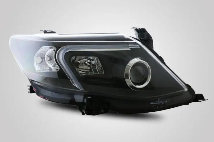 2 шт. автомобильный Стайлинг головная лампа для фары Fortuner 2011 2012 2013 год hid лампы DRL Биксеноновые линзы двойной луч HID комплект