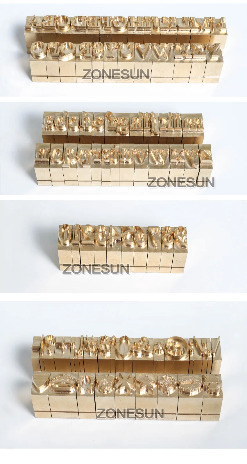 ZONESUN DIY Пользовательский логотип Т-образный слот медный Алфавит символ цифры кожа дерево логотип штамп плесень брендинг железо штамповка плесень набор