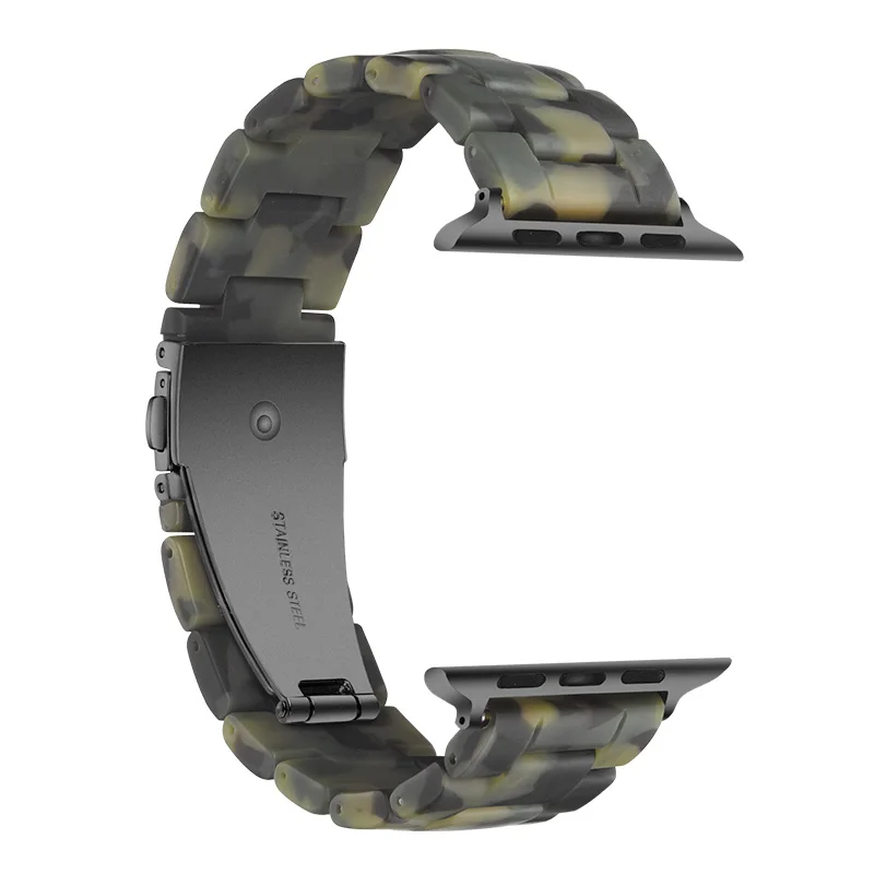 09 Имитация Керамика ремешок для наручных часов Apple Watch 1/2/3/4/5 38 мм/42 мм наручных часов Iwatch, браслет на запястье смола ремень аксессуары для часов Ремешок для часов - Цвет ремешка: 09