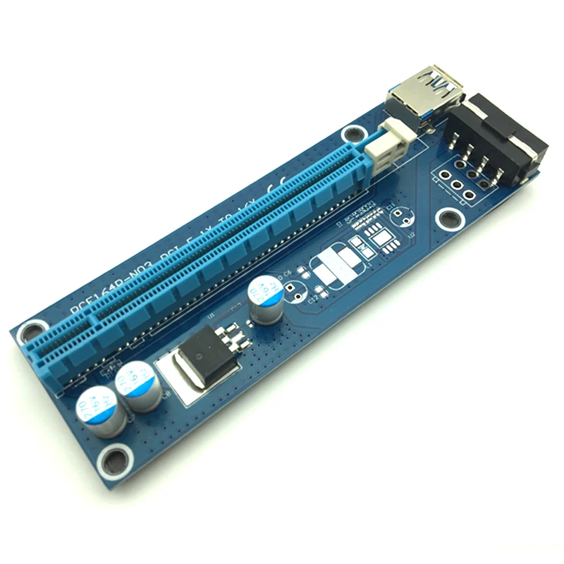 Mini Pcie Riser Card Pci E Express 1X к 16X Usb 3 0 кабель Sata 4Pin Ide Molex источник питания для Btc Miner Machine