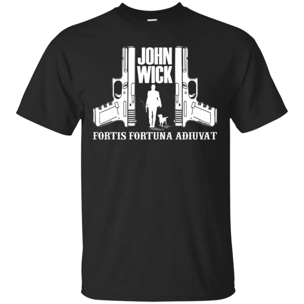 Черная футболка John Wick Fortis Fortuna Adiuvat S 3XL крутая xxxtentacion брендовые рубашки джинсы с